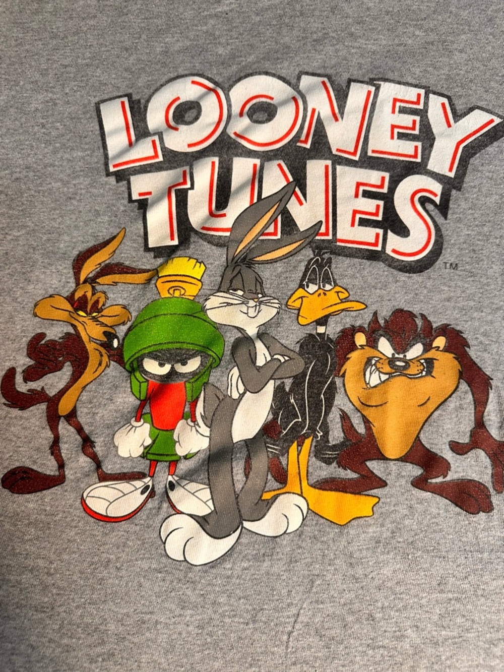 Vintage 90s Looney Tunes Graphic Tee -Bugs Bunny Taz Marvin Martian